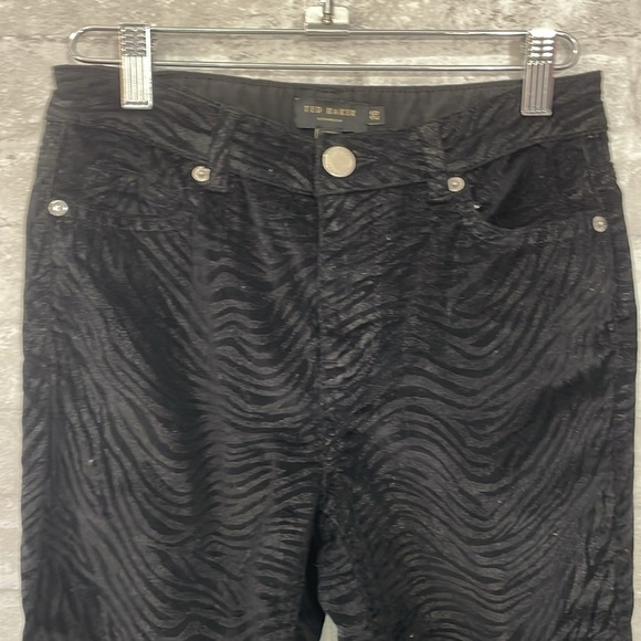 Ted Baker Black Zebra Printed Skinny Jean - Picture 4 of 7